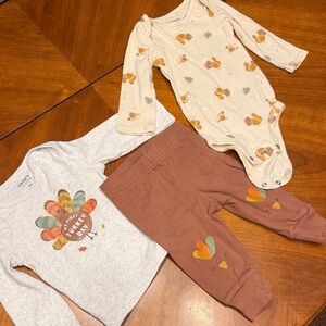 Carter's Festive Turkey Baby Outfit Set NWOT